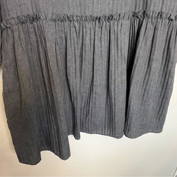 Zara Trafaluc Collection Embroidered Floral Gray Dress Size Large - Picture 12 of 14